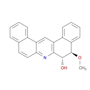 Dibenz[a,j]acridin-6-ol, 5,6-dihydro-5-methoxy-, (5R-trans)- (9CI)