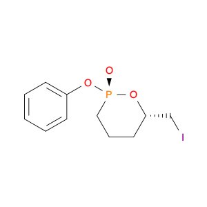 1,2-Oxaphosphorinane, 6-(iodomethyl)-2-phenoxy-, 2-oxide, (2R,6S)-rel-