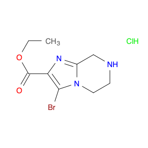 Imidazo[1,2-a]pyrazine-2-carboxylic acid, 3-bromo-5,6,7,8-tetrahydro-, ethyl ester, hydrochlorid...