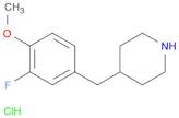 Piperidine, 4-[(3-fluoro-4-methoxyphenyl)methyl]-, hydrochloride (1:1)