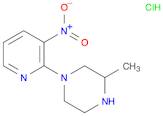 Piperazine, 3-methyl-1-(3-nitro-2-pyridinyl)-, hydrochloride (1:1)