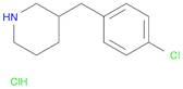 Piperidine, 3-[(4-chlorophenyl)methyl]-, hydrochloride (1:1)