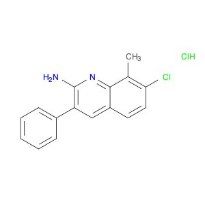 2-Quinolinamine, 7-chloro-8-methyl-3-phenyl-, hydrochloride (1:1)