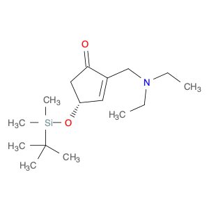 2-Cyclopenten-1-one, 2-[(diethylamino)methyl]-4-[[(1,1-dimethylethyl)dimethylsilyl]oxy]-, (4R)-