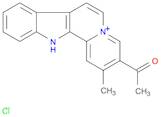 12H-Indolo[2,3-a]quinolizin-5-ium, 3-acetyl-2-methyl-, chloride (9CI)