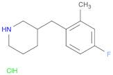 Piperidine, 3-[(4-fluoro-2-methylphenyl)methyl]-, hydrochloride (1:1)