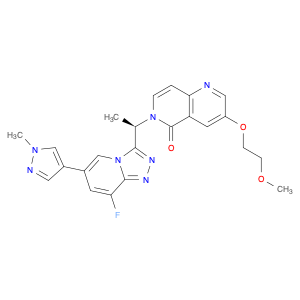 1,6-Naphthyridin-5(6H)-one, 6-[(1R)-1-[8-fluoro-6-(1-methyl-1H-pyrazol-4-yl)-1,2,4-triazolo[4,3-a]…