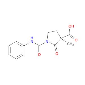 3-Pyrrolidinecarboxylic acid, 3-methyl-2-oxo-1-[(phenylamino)carbonyl]-