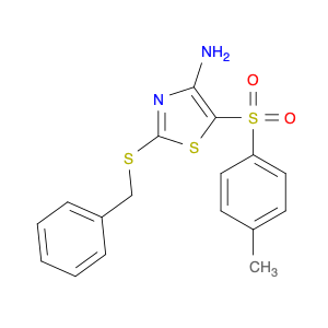 4-Thiazolamine, 5-[(4-methylphenyl)sulfonyl]-2-[(phenylmethyl)thio]-