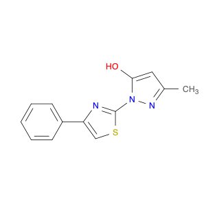 1H-Pyrazol-5-ol, 3-methyl-1-(4-phenyl-2-thiazolyl)-