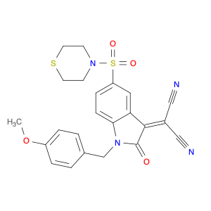 Propanedinitrile, 2-[1,2-dihydro-1-[(4-methoxyphenyl)methyl]-2-oxo-5-(4-thiomorpholinylsulfonyl)...