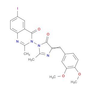 3-(4-(3,4-Dimethoxybenzylidene)-2-methyl-5-oxo-4,5-dihydro-1H-imidazol-1-yl)-6-iodo-2-methylquinaz…