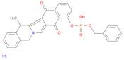 Phosphoric acid, mono(phenylmethyl) mono(5,8,13,14-tetrahydro-14-methyl-8,13-dioxobenz[5,6]isoindo…