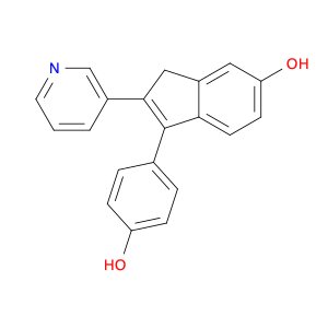 1H-Inden-6-ol, 3-(4-hydroxyphenyl)-2-(3-pyridinyl)-