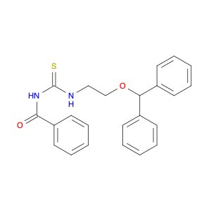 Benzamide, N-[[[2-(diphenylmethoxy)ethyl]amino]thioxomethyl]-