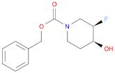 1-Piperidinecarboxylic acid, 3-fluoro-4-hydroxy-, phenylmethyl ester, (3R,4S)-