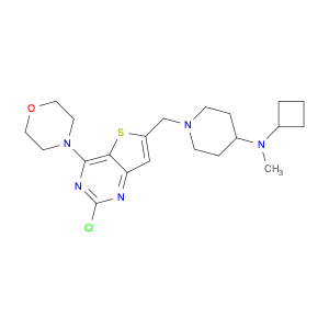 4-Piperidinamine, 1-[[2-chloro-4-(4-morpholinyl)thieno[3,2-d]pyrimidin-6-yl]methyl]-N-cyclobutyl...