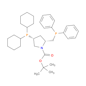 1-Pyrrolidinecarboxylic acid, 4-(dicyclohexylphosphino)-2-[(diphenylphosphino)methyl]-, 1,1-dime...