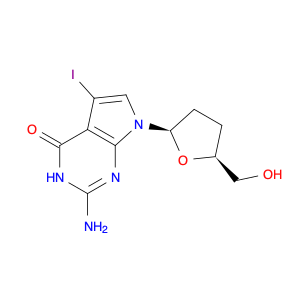 4H-Pyrrolo[2,3-d]pyrimidin-4-one, 2-amino-3,7-dihydro-5-iodo-7-[(2R,5S)-tetrahydro-5-(hydroxymethy…