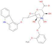 β-D-Glucopyranosiduronic acid, 2-(9H-carbazol-4-yloxy)-1-[[[2-(2-methoxyphenoxy)ethyl]amino]methyl…