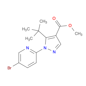 1H-Pyrazole-4-carboxylic acid, 1-(5-bromo-2-pyridinyl)-5-(1,1-dimethylethyl)-, methyl ester