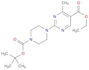 5-Pyrimidinecarboxylic acid, 2-[4-[(1,1-dimethylethoxy)carbonyl]-1-piperazinyl]-4-methyl-, ethyl...