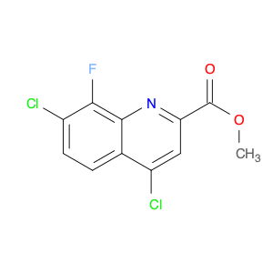 2-Quinolinecarboxylic acid, 4,7-dichloro-8-fluoro-, methyl ester