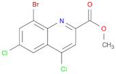 2-Quinolinecarboxylic acid, 8-bromo-4,6-dichloro-, methyl ester