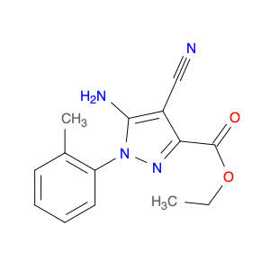 1H-Pyrazole-3-carboxylic acid, 5-amino-4-cyano-1-(2-methylphenyl)-, ethyl ester