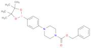 1-Piperazinecarboxylic acid, 4-[4-(4,4,5,5-tetramethyl-1,3,2-dioxaborolan-2-yl)phenyl]-, phenylmet…