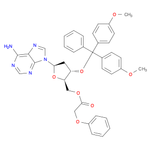 Adenosine, 3'-O-[bis(4-methoxyphenyl)phenylmethyl]-2'-deoxy-, 5'-(2-phenoxyacetate)