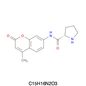 2-Pyrrolidinecarboxamide, N-(4-methyl-2-oxo-2H-1-benzopyran-7-yl)-, hydrobromide (1:1), (2S)-