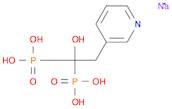 Phosphonic acid, P,P'-[1-hydroxy-2-(3-pyridinyl)ethylidene]bis-, sodium salt (1:1)