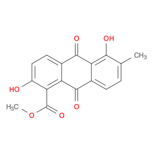 1-Anthracenecarboxylic acid, 9,10-dihydro-2,5-dihydroxy-6-methyl-9,10-dioxo-, methyl ester