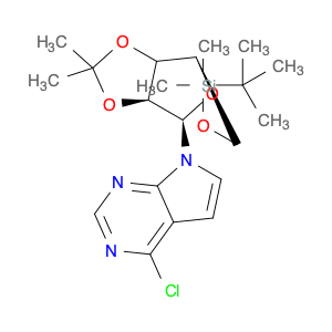 7H-Pyrrolo[2,3-d]pyrimidine, 4-chloro-7-[5-O-[(1,1-dimethylethyl)dimethylsilyl]-2,3-O-(1-methyleth…