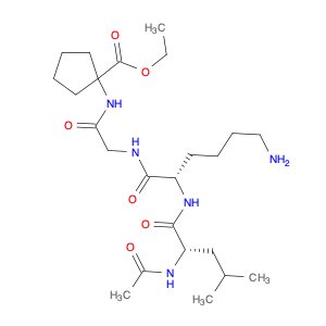 Glycinamide, N-acetyl-L-leucyl-L-lysyl-N-[1-(ethoxycarbonyl)cyclopentyl]- (9CI)