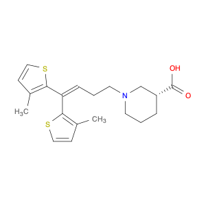 3-Piperidinecarboxylic acid, 1-[4,4-bis(3-methyl-2-thienyl)-3-buten-1-yl]-, (3R)-