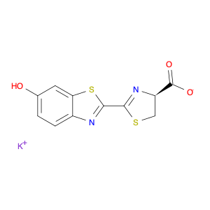 4-Thiazolecarboxylic acid, 4,5-dihydro-2-(6-hydroxy-2-benzothiazolyl)-, potassium salt (1:1), (4S)-