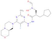 Cyclopentanepropanoic acid, α-[(formylhydroxyamino)methyl]-, 2-[5-fluoro-6-[(9aS)-hexahydropyraz...