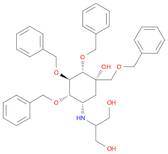 D-epi-Inositol, 3,4-dideoxy-4-[[2-hydroxy-1-(hydroxymethyl)ethyl]amino]-2-C-[(phenylmethoxy)methyl…