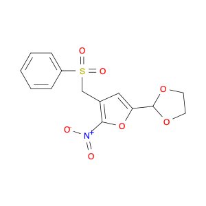1,3-Dioxolane, 2-[5-nitro-4-[(phenylsulfonyl)methyl]-2-furanyl]-