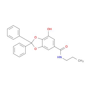 1,3-Benzodioxole-5-carboxamide, 7-hydroxy-2,2-diphenyl-N-propyl-