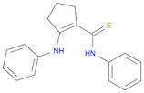 1-Cyclopentene-1-carbothioamide, N-phenyl-2-(phenylamino)-