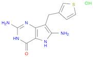 4H-Pyrrolo[3,2-d]pyrimidin-4-one, 2,6-diamino-3,5-dihydro-7-(3-thienylmethyl)-, hydrochloride (1:1)