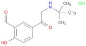 Benzaldehyde, 5-[2-[(1,1-dimethylethyl)amino]acetyl]-2-hydroxy-, hydrochloride (1:1)