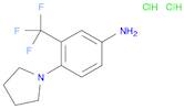 Benzenamine, 4-(1-pyrrolidinyl)-3-(trifluoromethyl)-, hydrochloride (1:2)