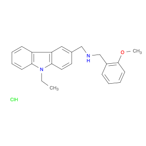 9H-Carbazole-3-methanamine, 9-ethyl-N-[(2-methoxyphenyl)methyl]-, hydrochloride (1:1)