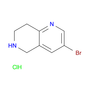 1,6-Naphthyridine, 3-bromo-5,6,7,8-tetrahydro-, hydrochloride (1:1)