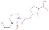 4-Thiazolidinecarboxylic acid, 2-[2-[[amino[bis(2-chloroethyl)amino]phosphinyl]oxy]ethyl]-