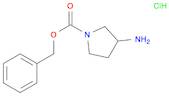 1-Pyrrolidinecarboxylic acid, 3-amino-, phenylmethyl ester, hydrochloride (1:1)